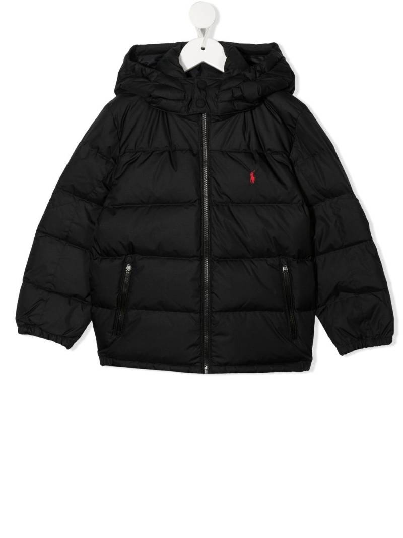 POLO RALPH LAUREN KIDS padded zip-up down jacket - Black von POLO RALPH LAUREN KIDS