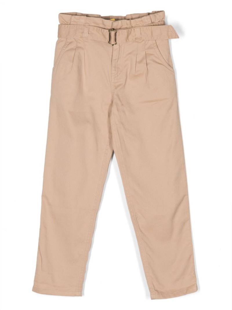 POLO RALPH LAUREN KIDS paperbag-waist cotton straight-leg - Brown von POLO RALPH LAUREN KIDS