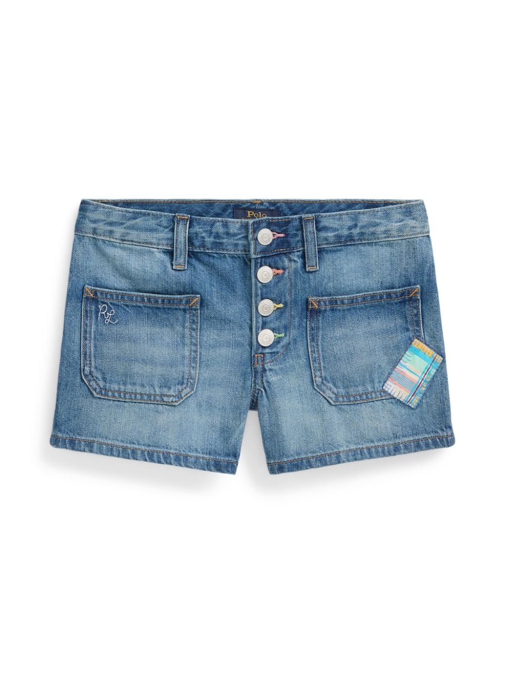 Ralph Lauren Kids patchwork denim shorts - Blue von Ralph Lauren Kids