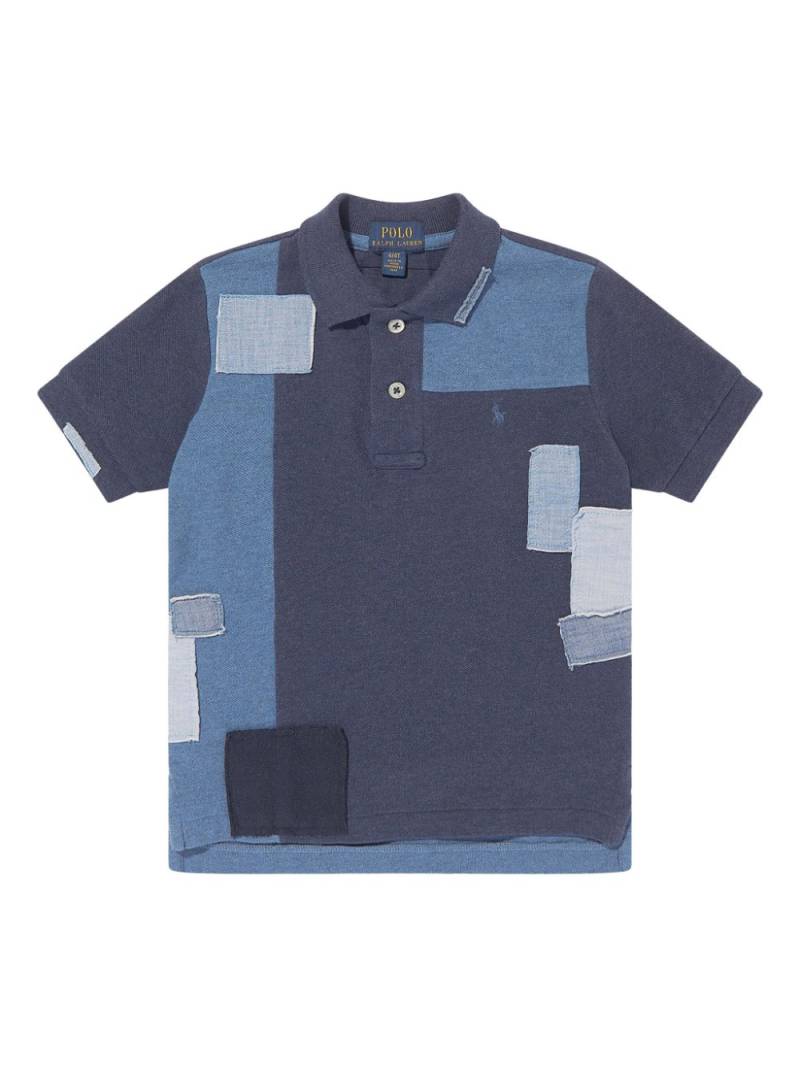 POLO RALPH LAUREN KIDS patchwork polo shirt - Blue von POLO RALPH LAUREN KIDS