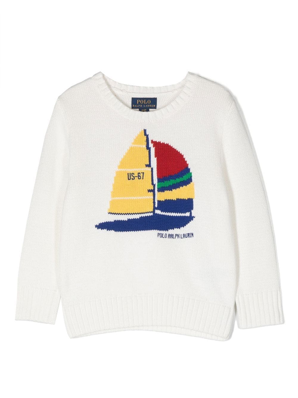 POLO RALPH LAUREN KIDS patterned intarsia-knit jumper - White von POLO RALPH LAUREN KIDS