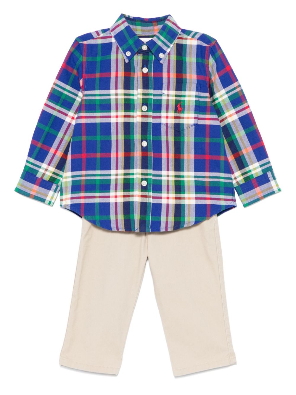 POLO RALPH LAUREN KIDS plaid Oxford chinos set - Blue von POLO RALPH LAUREN KIDS