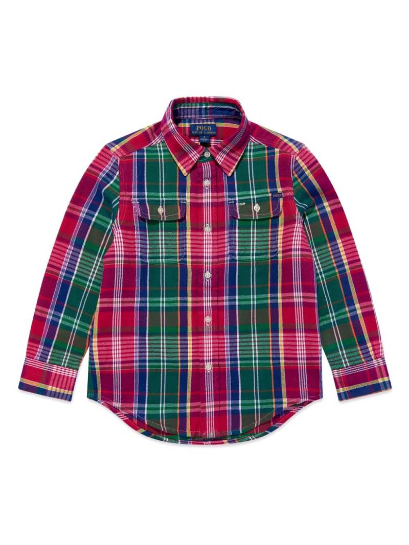 Ralph Lauren Kids plaid-check cotton shirt - Red von Ralph Lauren Kids