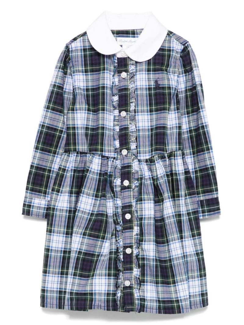 Ralph Lauren Kids plaid-check dress - Blue von Ralph Lauren Kids