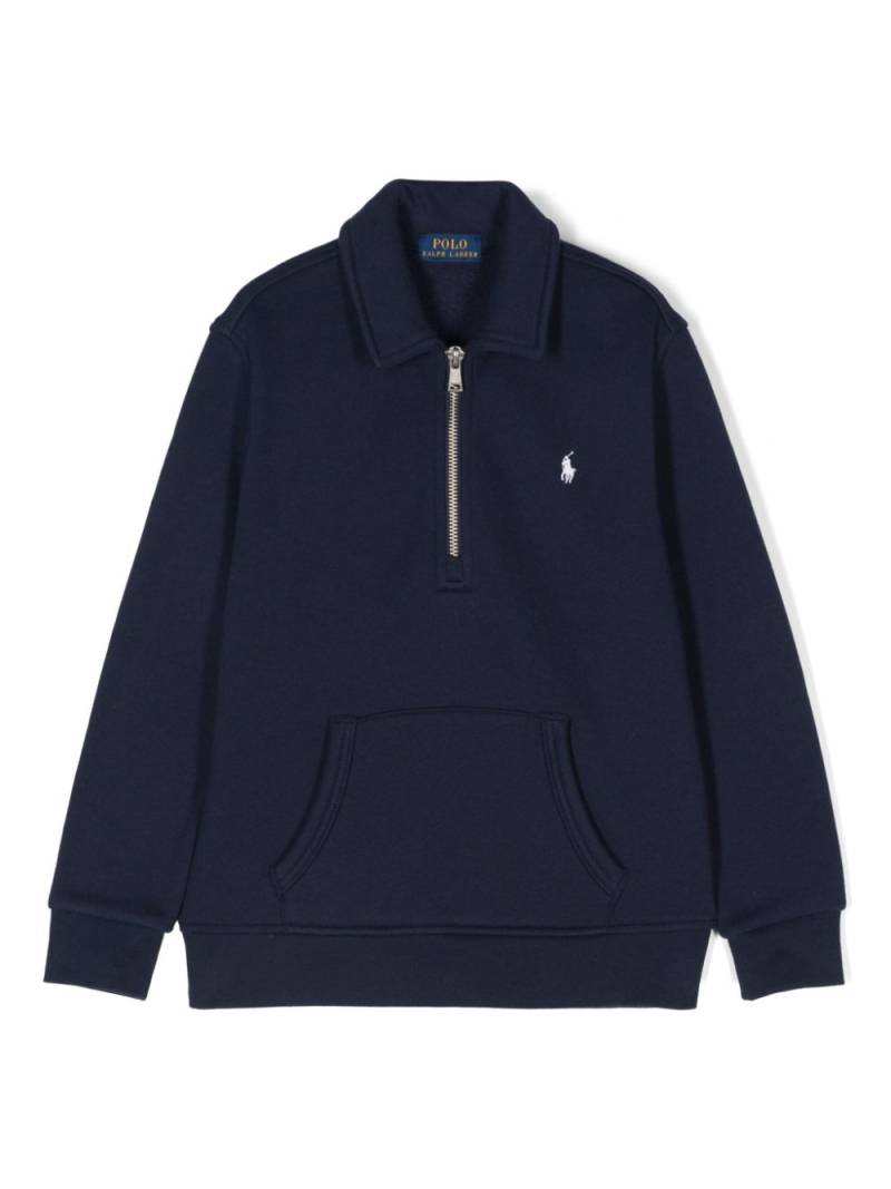 Ralph Lauren Kids quarter-zip sweatshirt - Blue von Ralph Lauren Kids