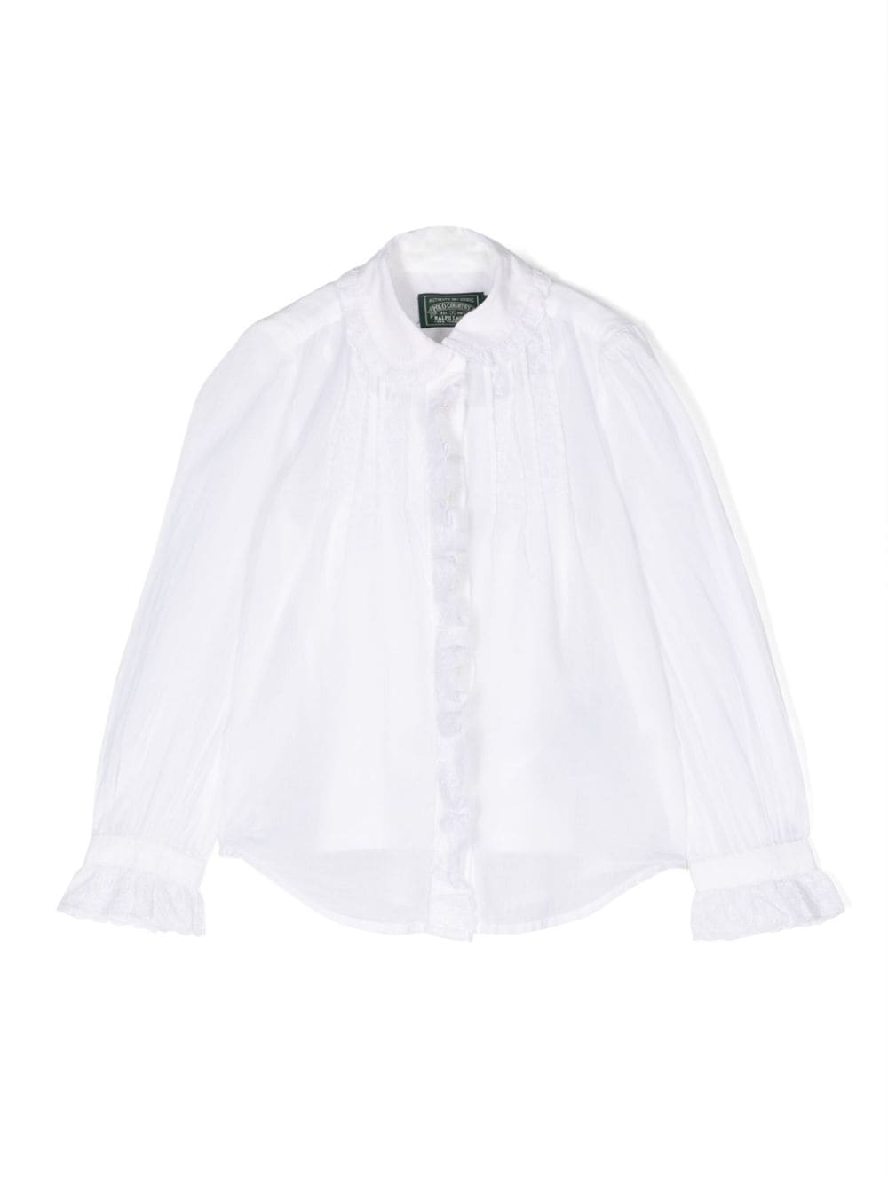 POLO RALPH LAUREN KIDS ruffled cotton shirt - White von POLO RALPH LAUREN KIDS