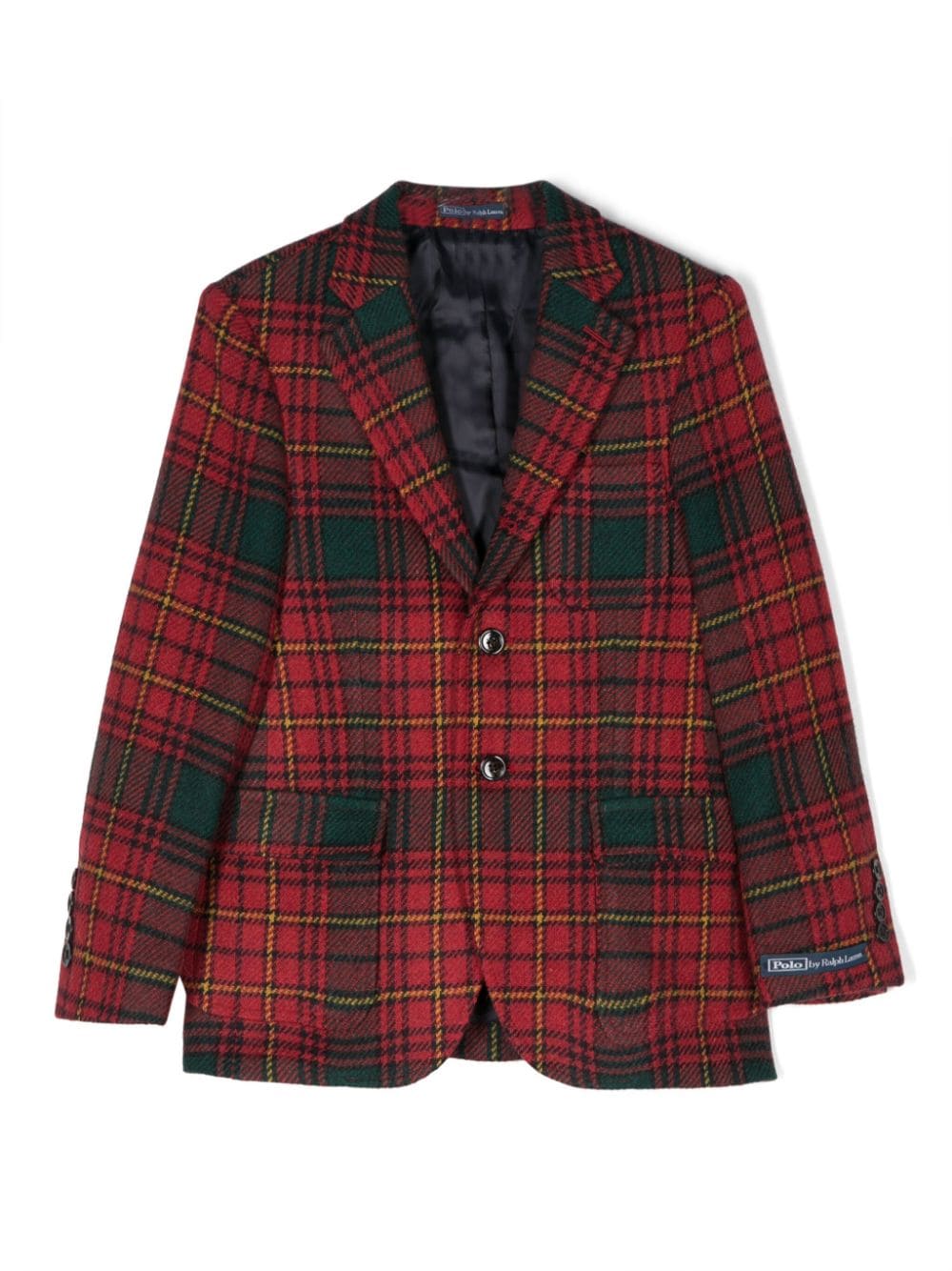 Ralph Lauren Kids single-breasted plaid wool blazer - Red von Ralph Lauren Kids