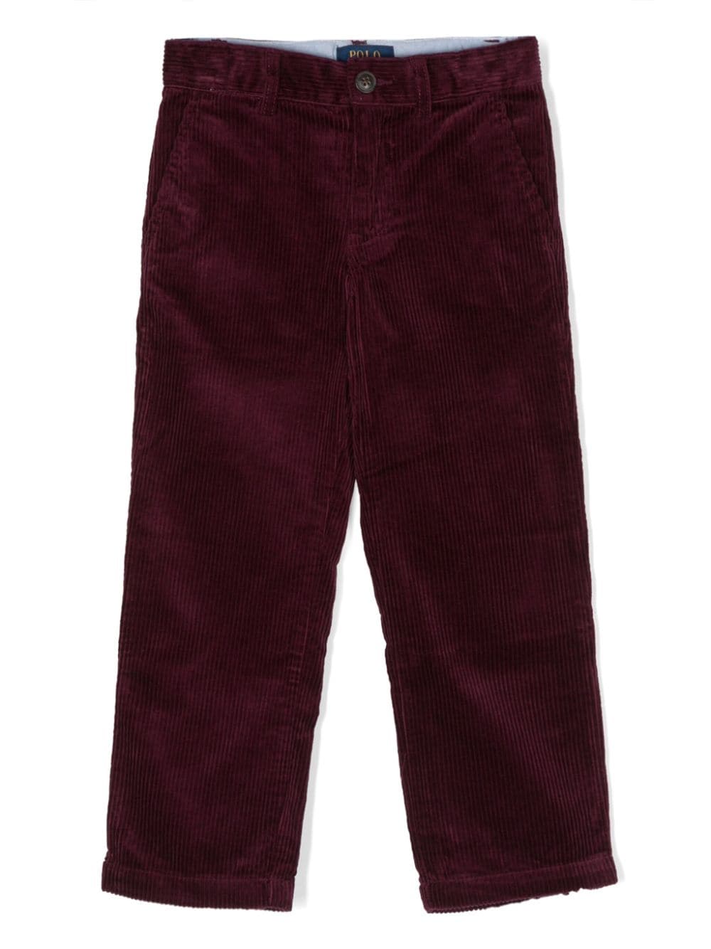 Ralph Lauren Kids straight-leg corduroy trousers - Red von Ralph Lauren Kids