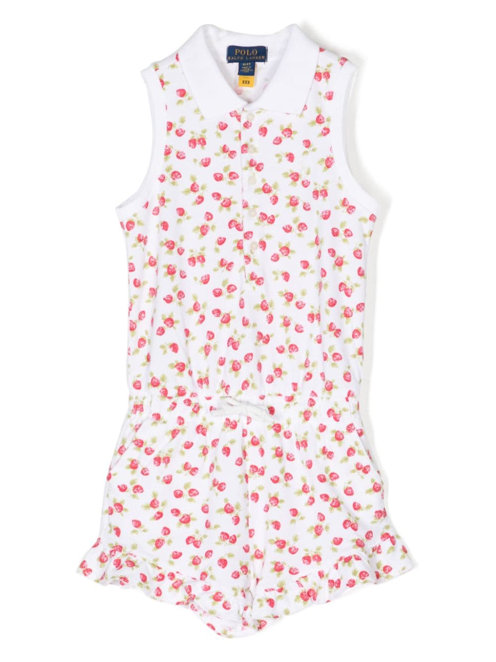 POLO RALPH LAUREN KIDS strawberry-print one-piece romper - White von POLO RALPH LAUREN KIDS