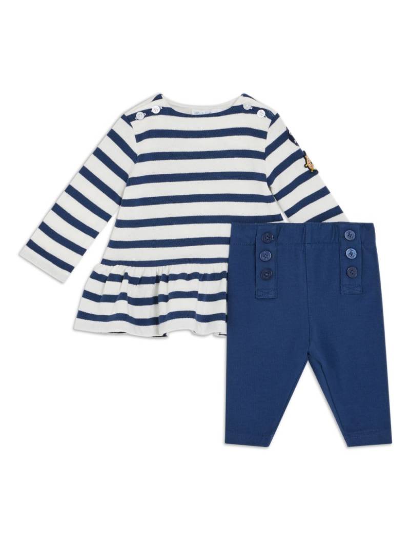 Ralph Lauren Kids stripe jersey T-shirt and leggings set - Blue von Ralph Lauren Kids