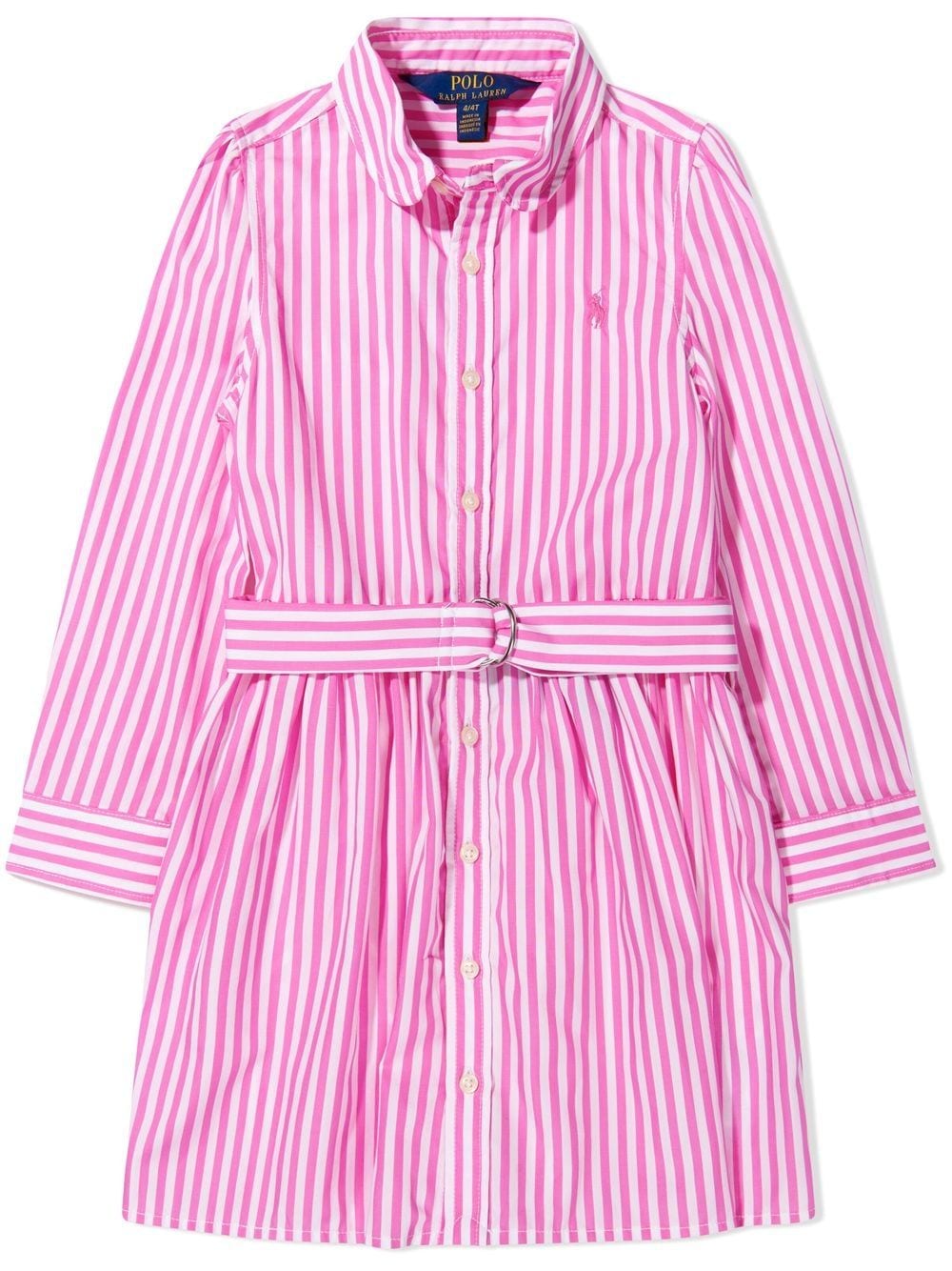 Ralph Lauren Kids stripe-print belted shirtdress - Pink von Ralph Lauren Kids