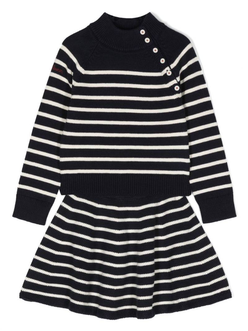 POLO RALPH LAUREN KIDS striped sweater and skirt set - Blue von POLO RALPH LAUREN KIDS