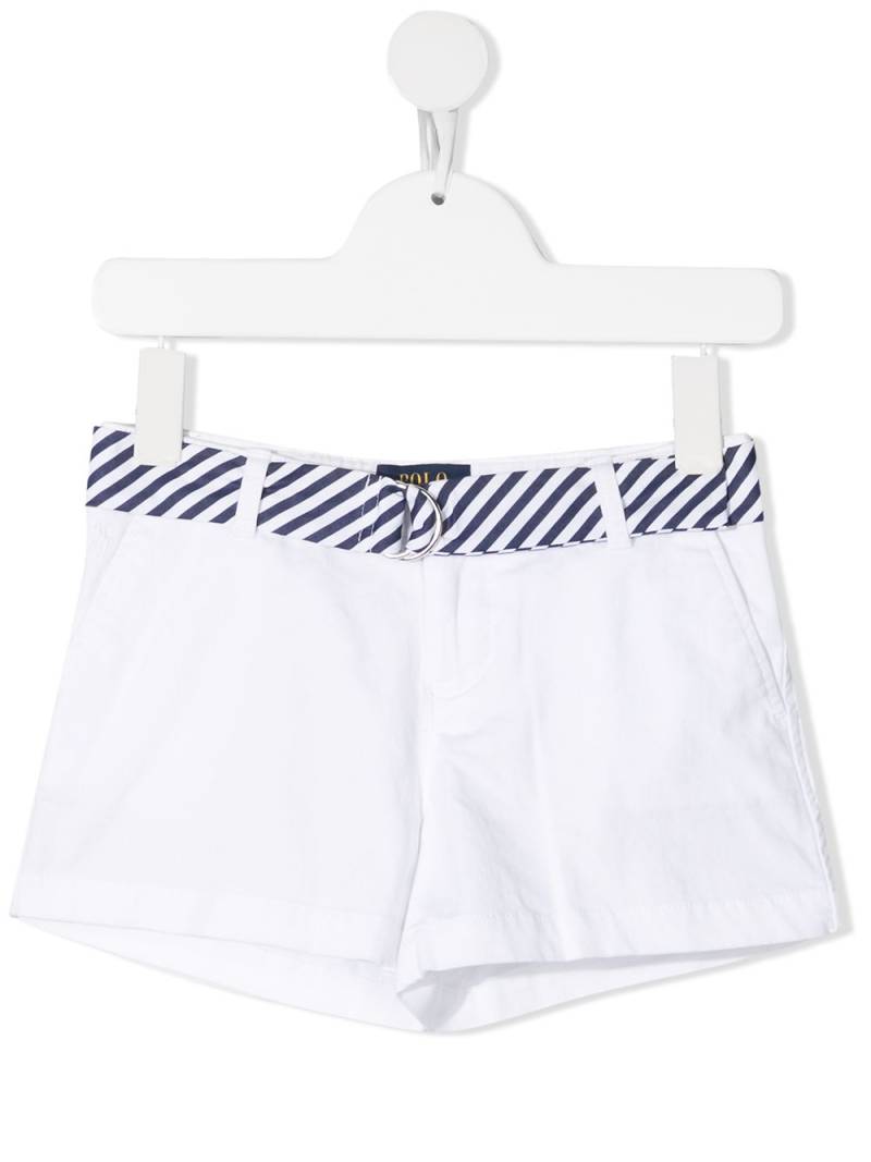 Ralph Lauren Kids striped belt shorts - White von Ralph Lauren Kids