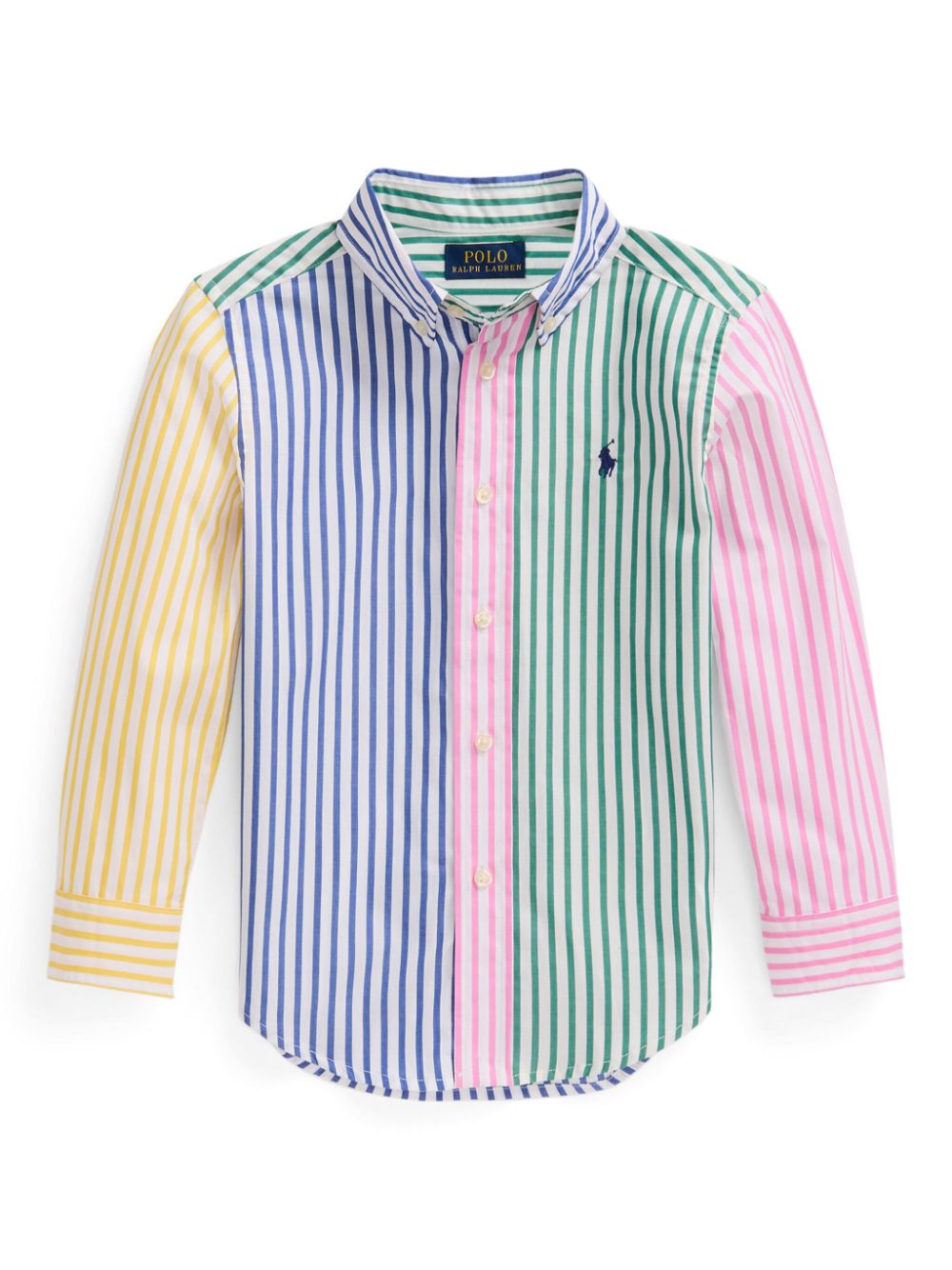 POLO RALPH LAUREN KIDS striped colourblock shirt - Blue von POLO RALPH LAUREN KIDS