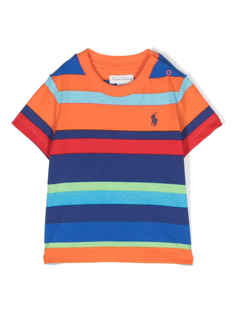 Ralph Lauren Kids striped cotton T-shirt - Orange von Ralph Lauren Kids