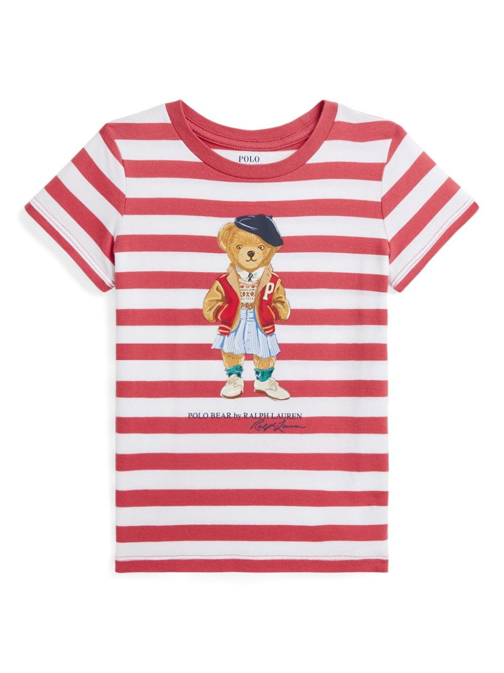 Ralph Lauren Kids striped cotton T-shirt - Red von Ralph Lauren Kids