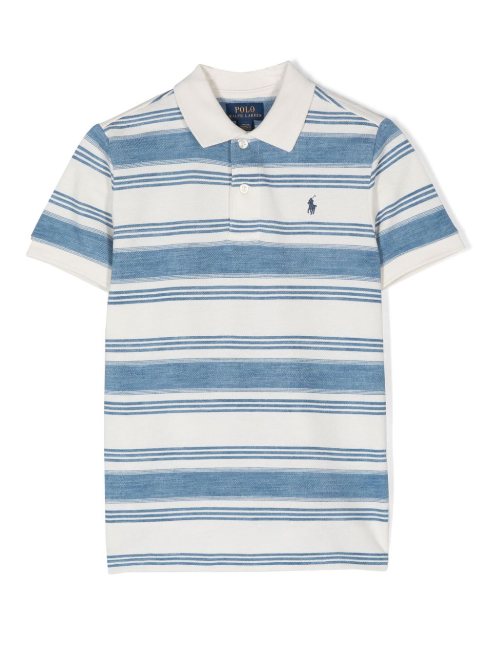 POLO RALPH LAUREN KIDS striped cotton polo shirt - Blue von POLO RALPH LAUREN KIDS