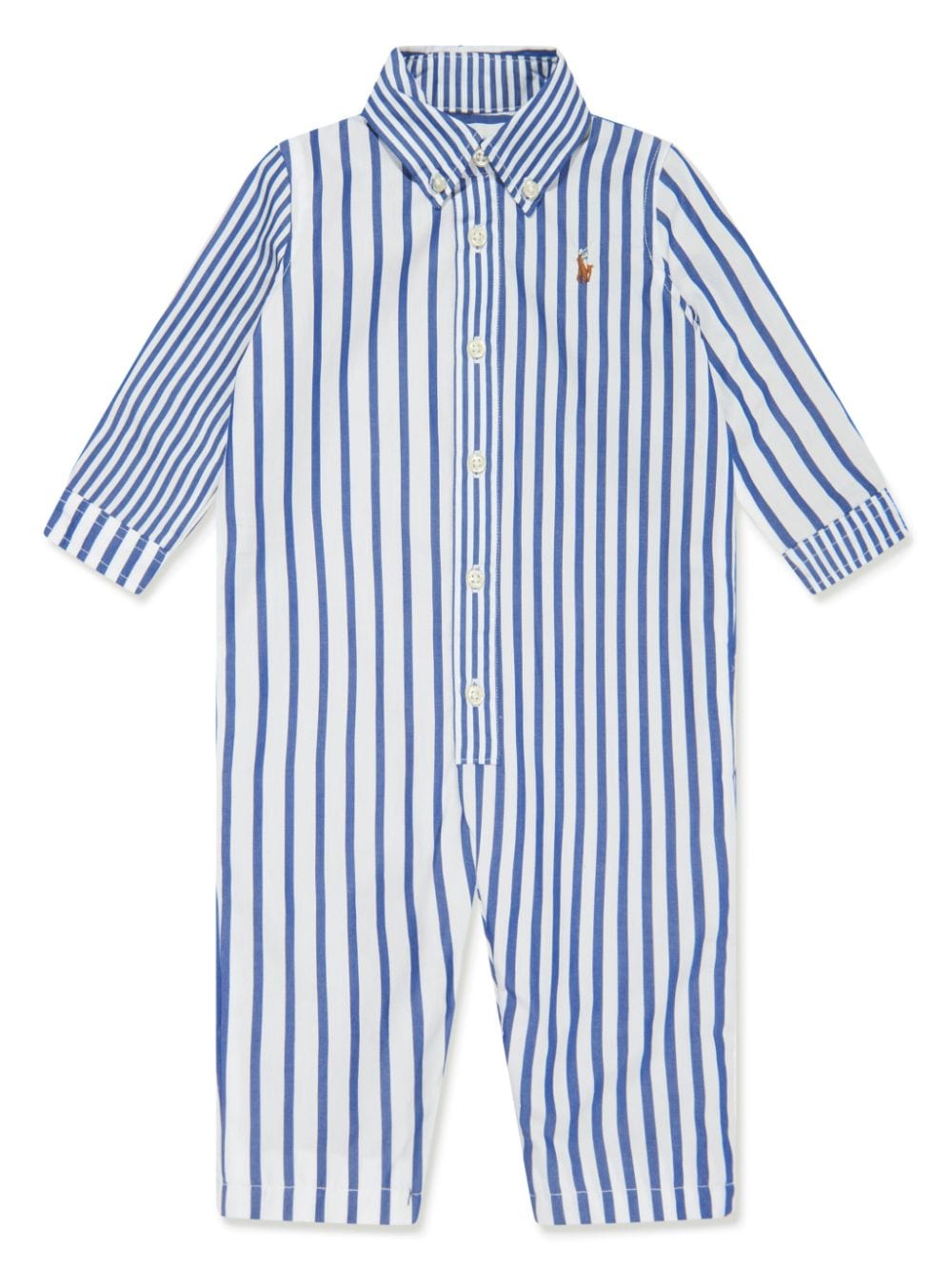 Ralph Lauren Kids striped cotton poplin coverall - Blue von Ralph Lauren Kids