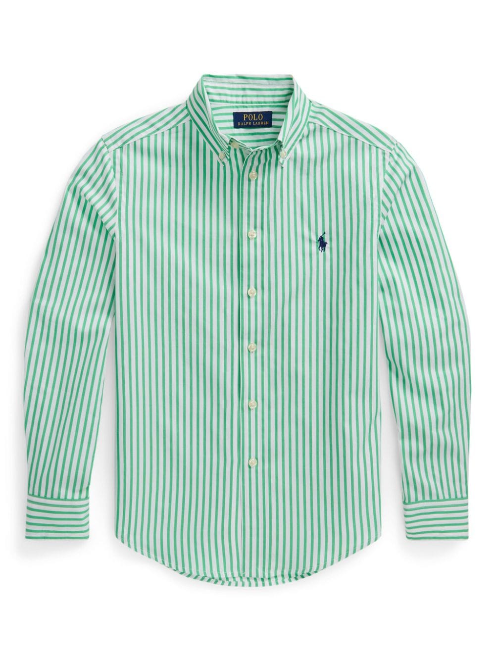 Ralph Lauren Kids striped cotton shirt - Green von Ralph Lauren Kids