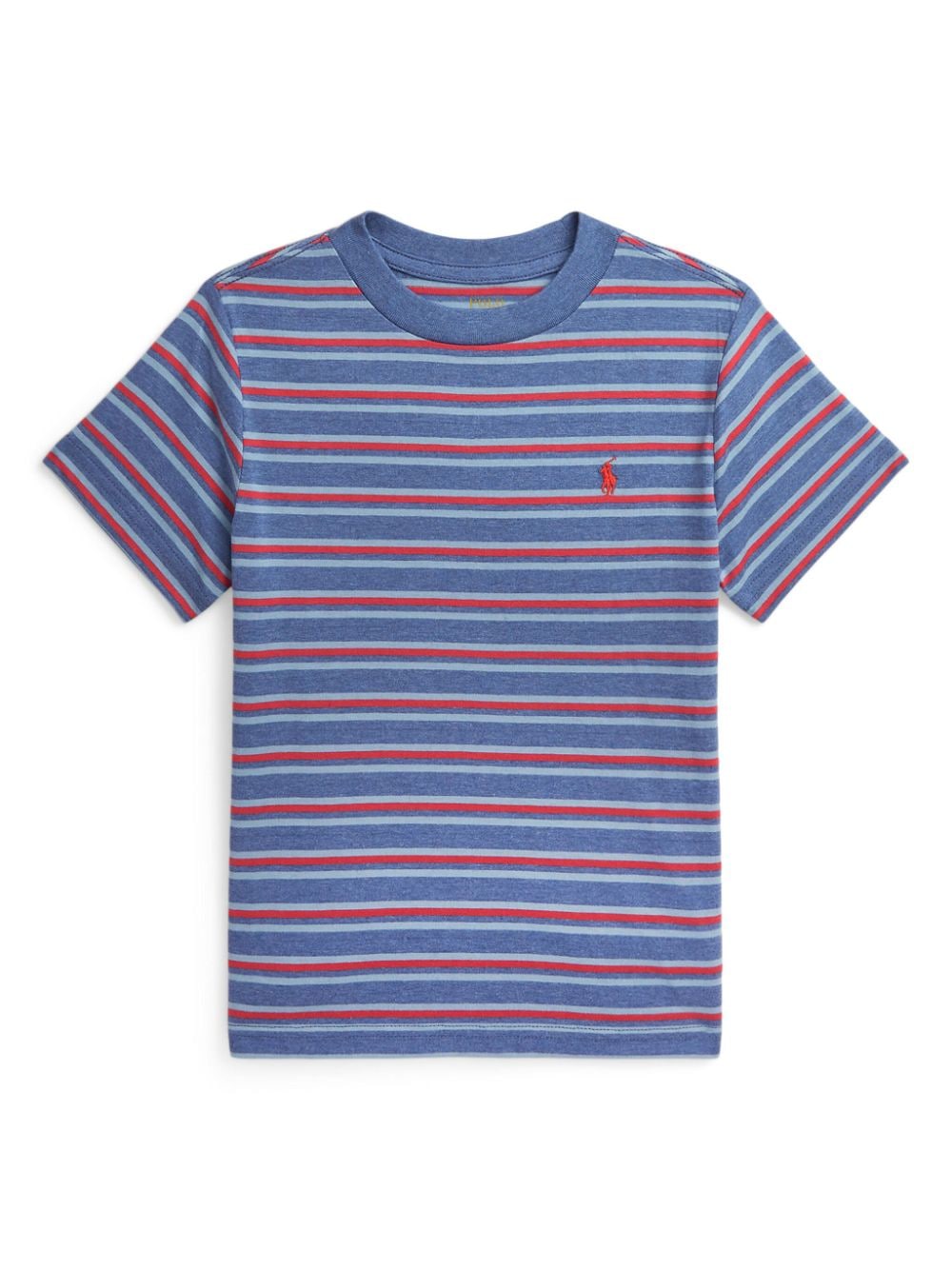 Ralph Lauren Kids striped logo-embroidered T-shirt - Blue von Ralph Lauren Kids