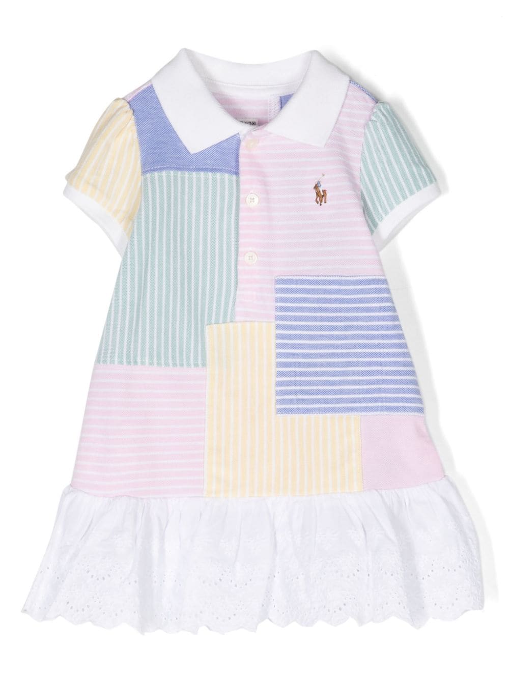 Ralph Lauren Kids striped piqué dress set - White von Ralph Lauren Kids