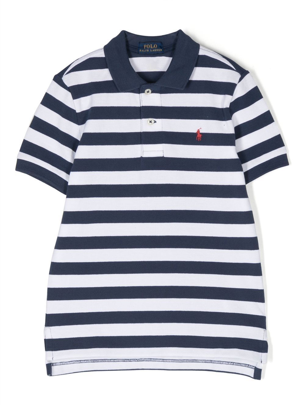 POLO RALPH LAUREN KIDS Polo Pony motif striped polo shirt - Blue von POLO RALPH LAUREN KIDS