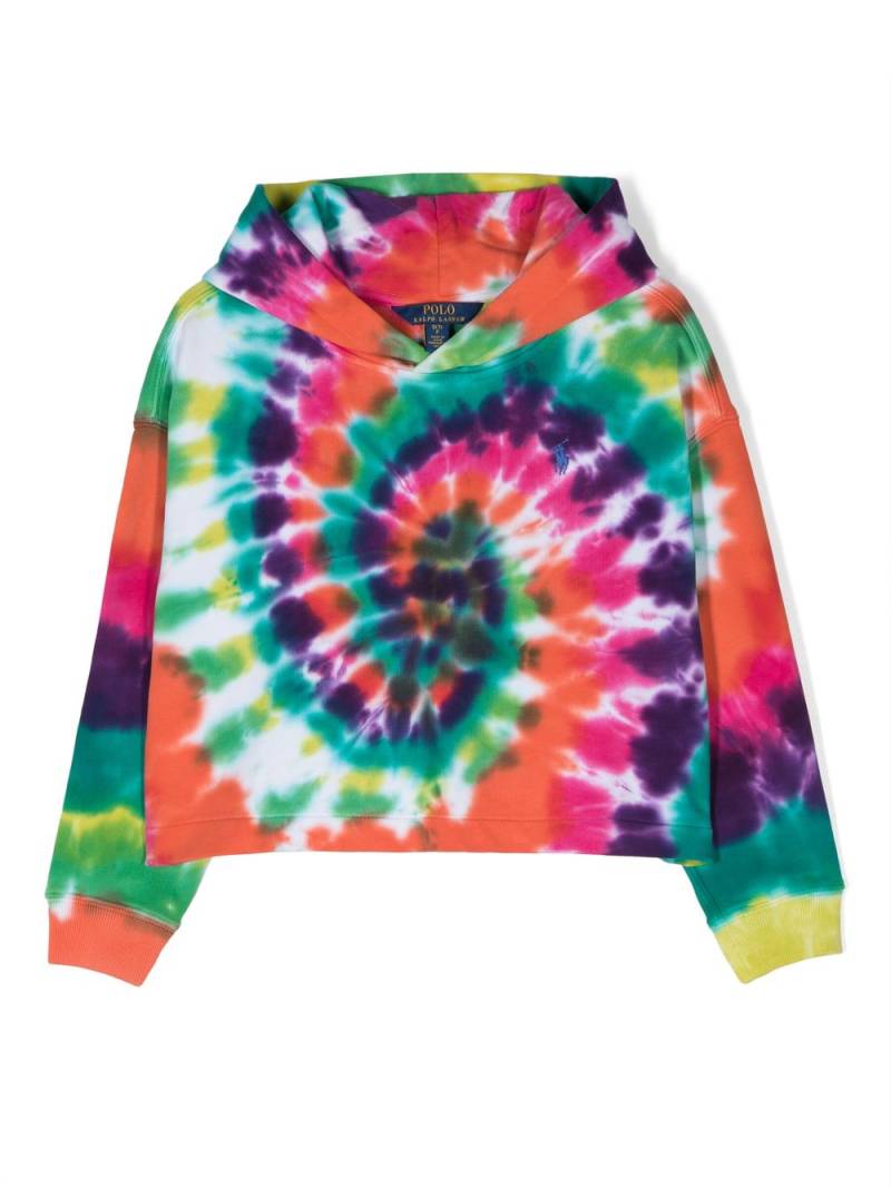 POLO RALPH LAUREN KIDS tie-dye-print long sleeves hoodie - Red von POLO RALPH LAUREN KIDS