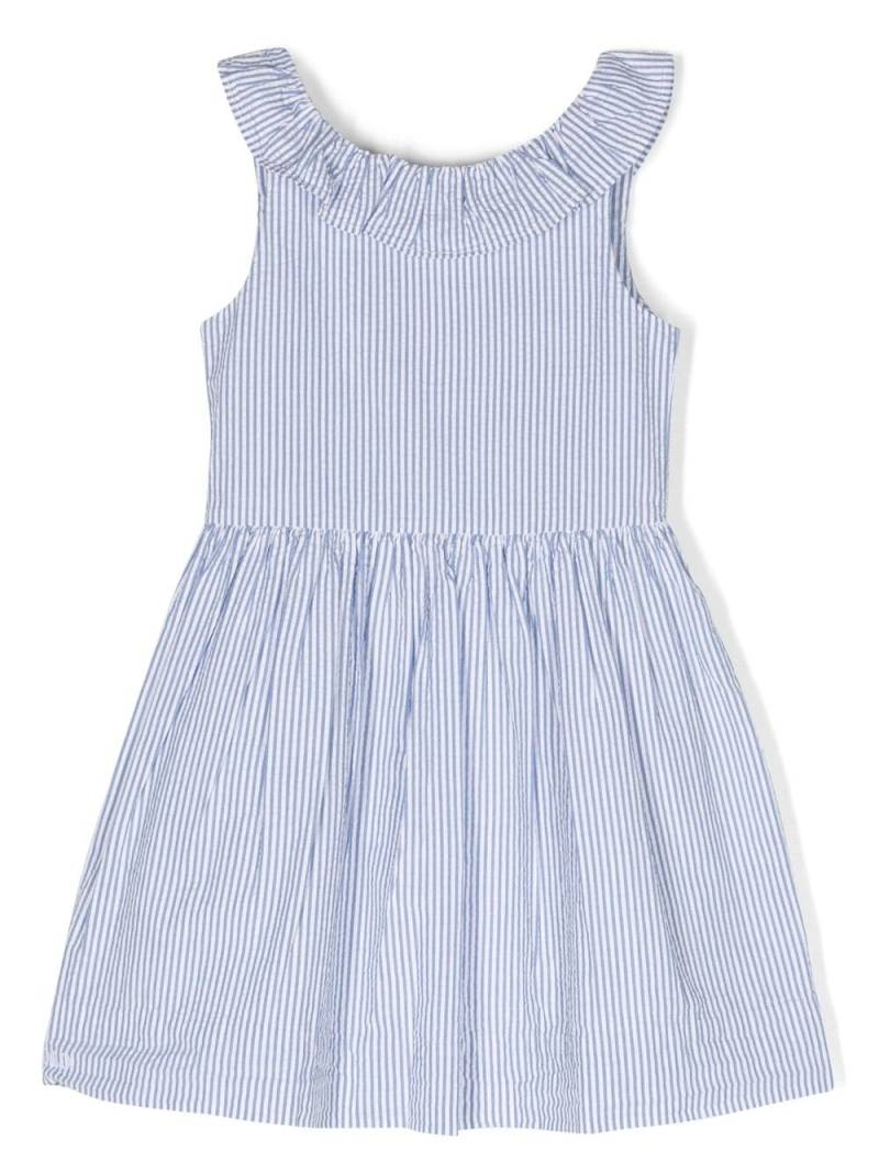 Ralph Lauren Kids vertical-stripe sleeveless seersucker dress - White von Ralph Lauren Kids