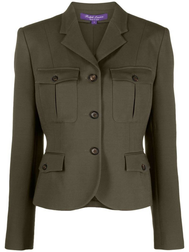 Ralph Lauren Collection Kamille wool-silk fitted jacket - Green von Ralph Lauren Collection