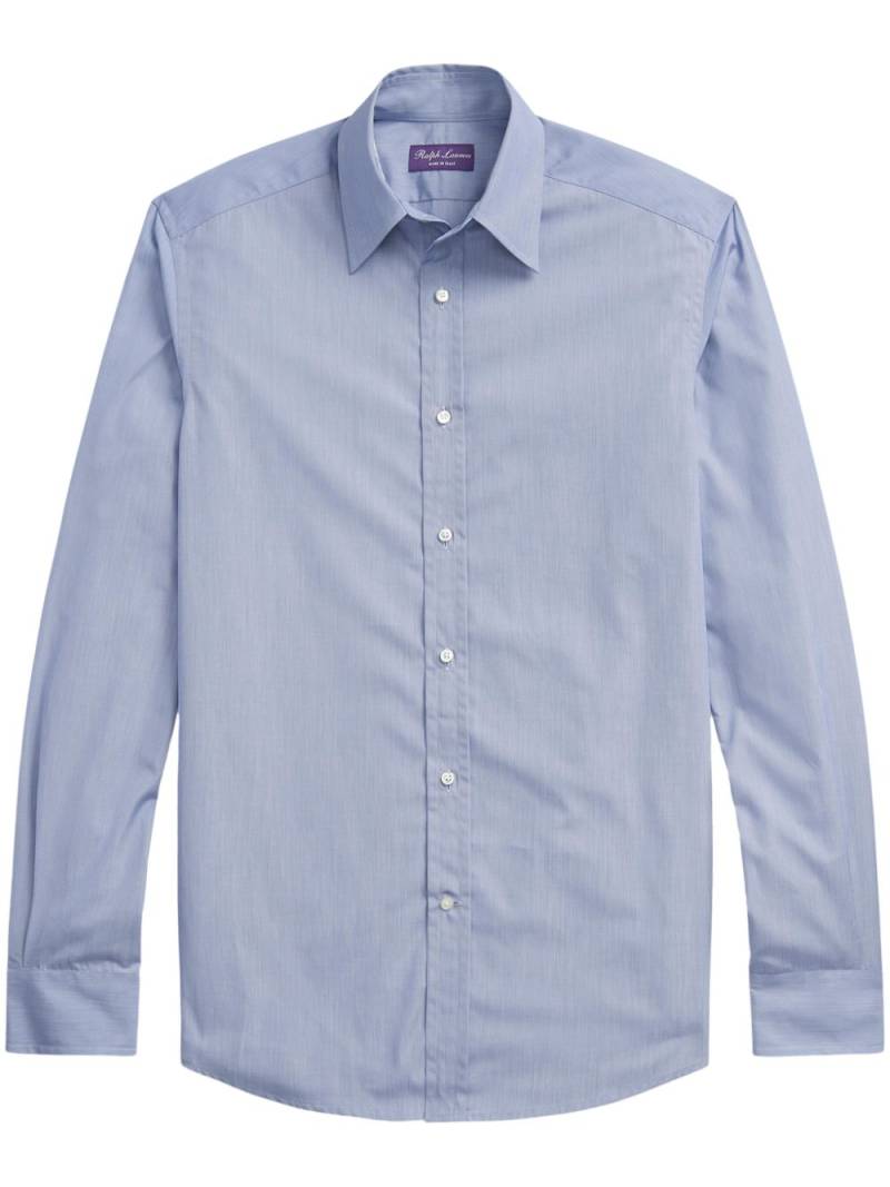 Ralph Lauren Purple Label Micro-Check poplin shirt - Blue von Ralph Lauren Purple Label