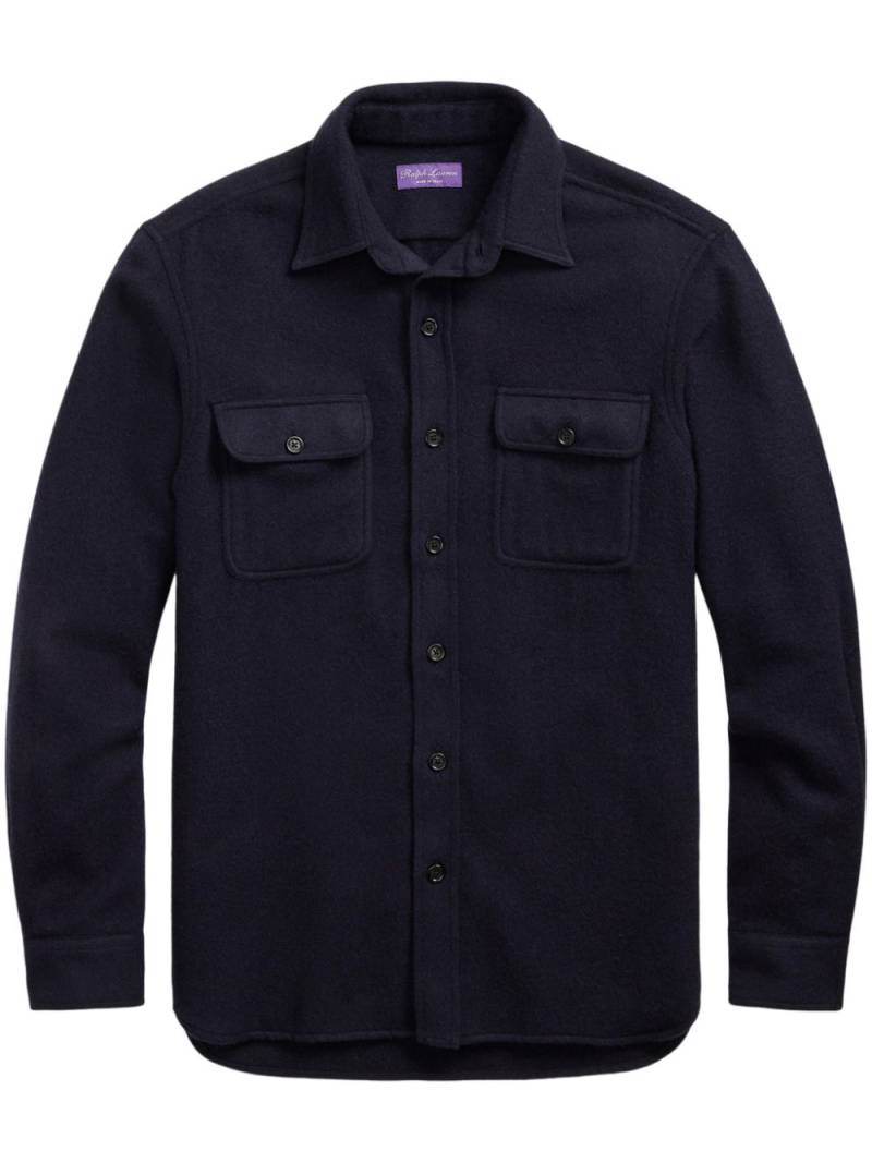 Ralph Lauren Purple Label cashmere overshirt - Blue von Ralph Lauren Purple Label