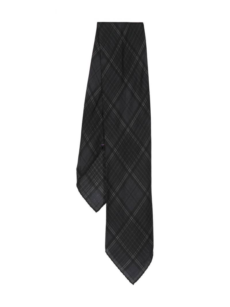 Ralph Lauren Purple Label check-pattern pointed tie - Black von Ralph Lauren Purple Label