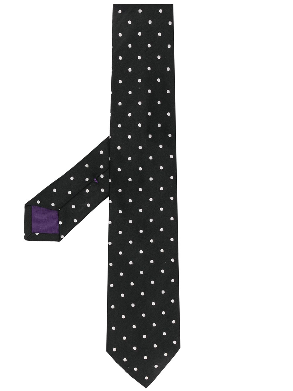 Ralph Lauren Purple Label dot print neck tie - Black von Ralph Lauren Purple Label