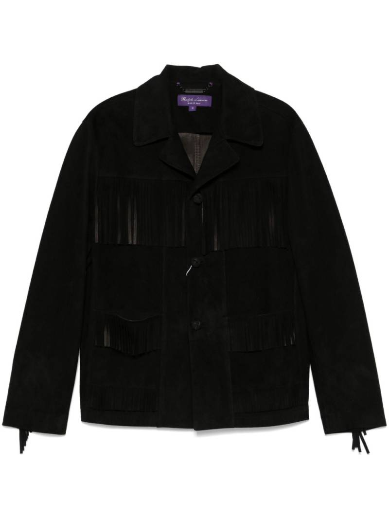 Ralph Lauren Purple Label fringed suede jacket - Black von Ralph Lauren Purple Label