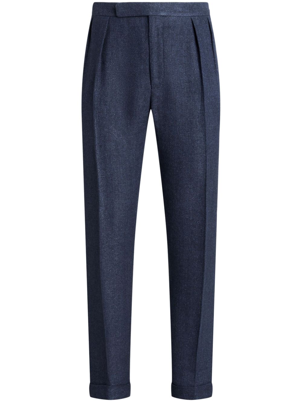 Ralph Lauren Purple Label herringbone trousers - Blue von Ralph Lauren Purple Label