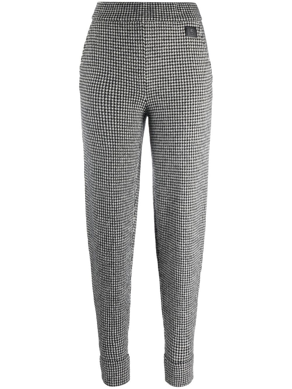 Ralph Lauren Collection houndstooth-pattern print trousers - Black von Ralph Lauren Collection