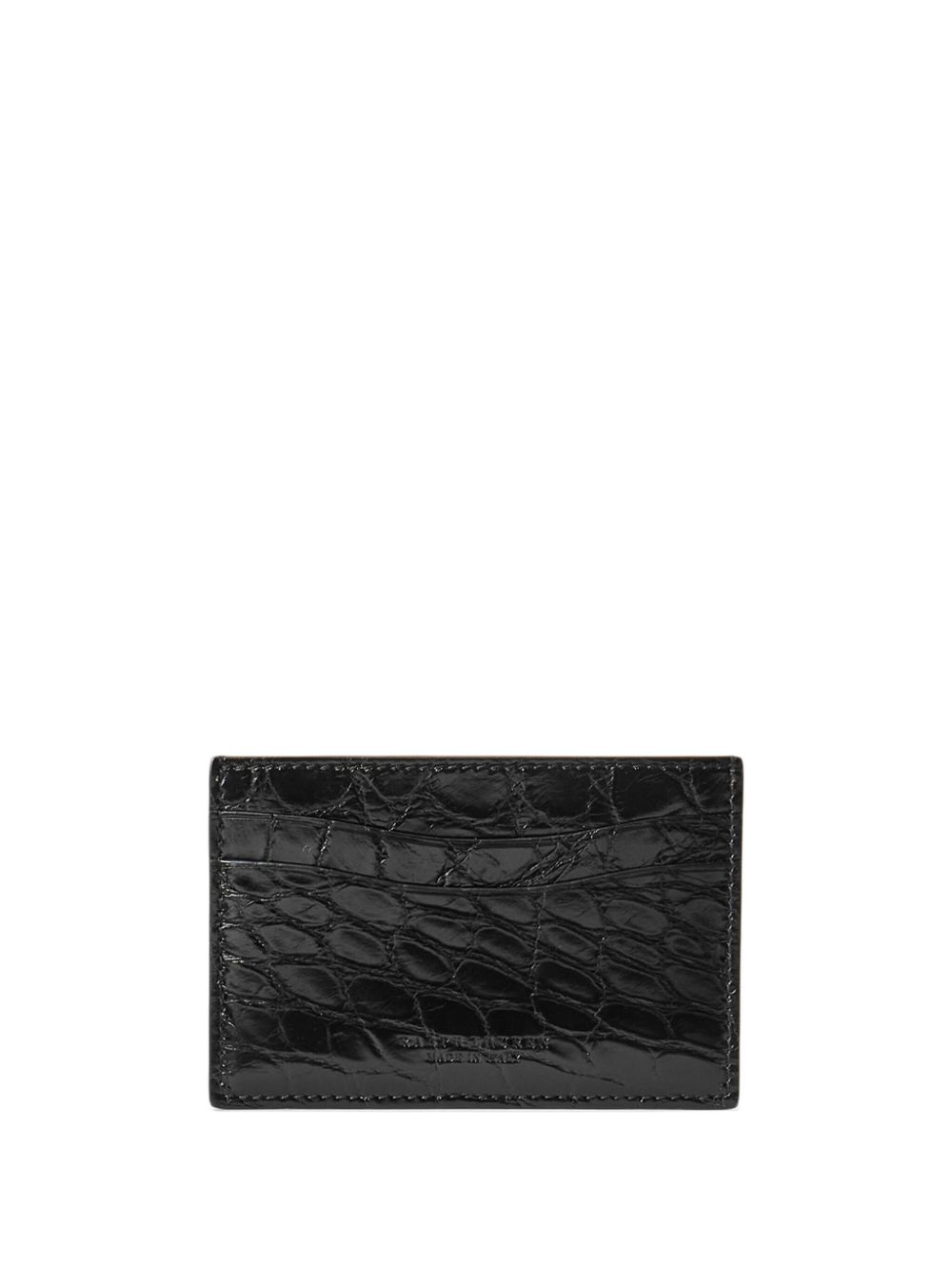 Ralph Lauren Purple Label leather card holder - Black von Ralph Lauren Purple Label