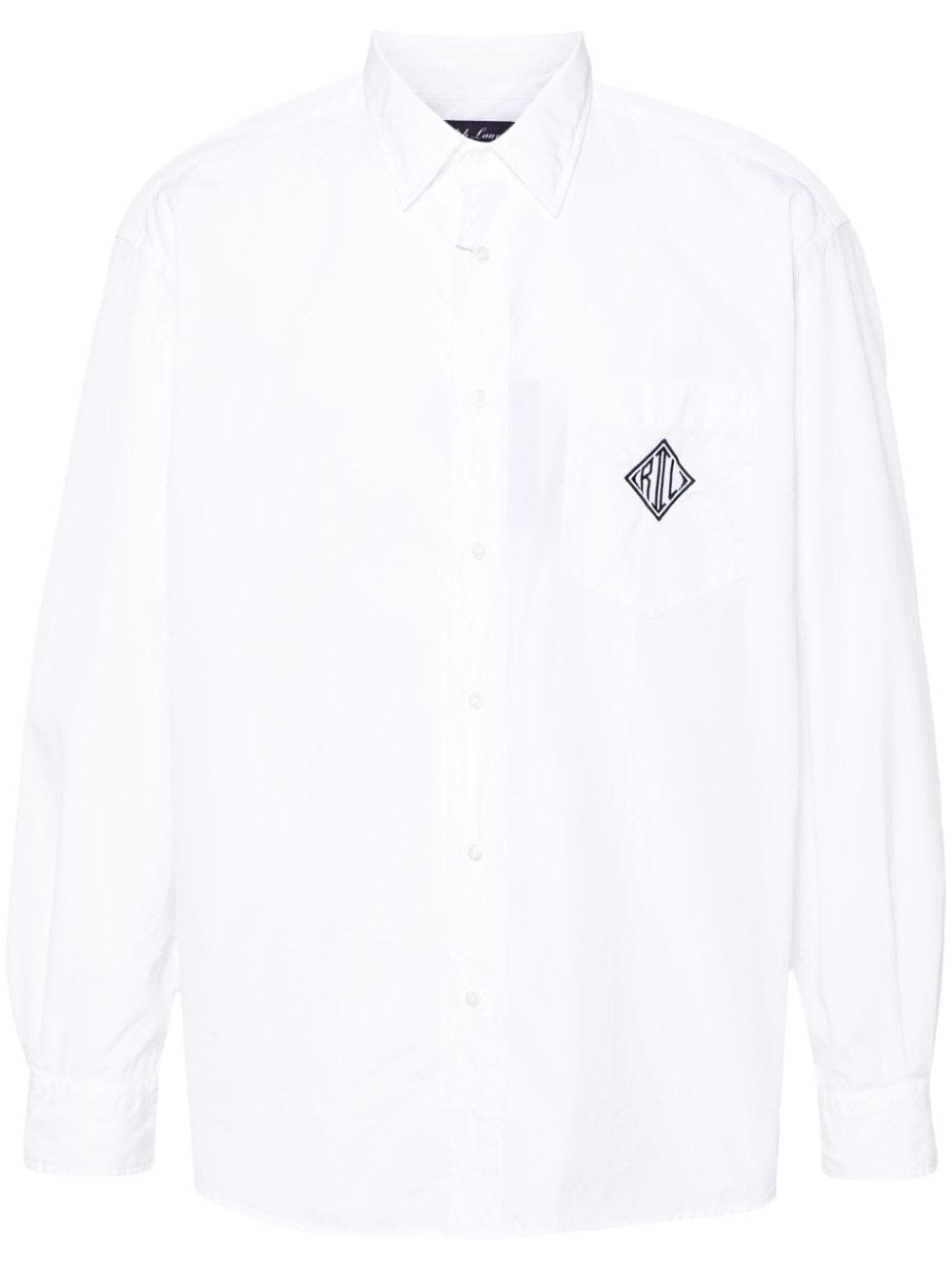 Ralph Lauren Purple Label logo-print cotton shirt - White von Ralph Lauren Purple Label