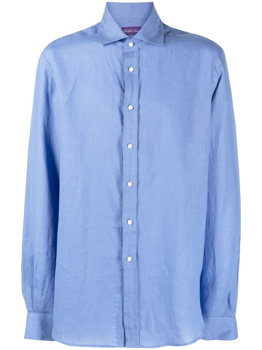 Ralph Lauren Purple Label long-sleeved linen shirt - Blue von Ralph Lauren Purple Label