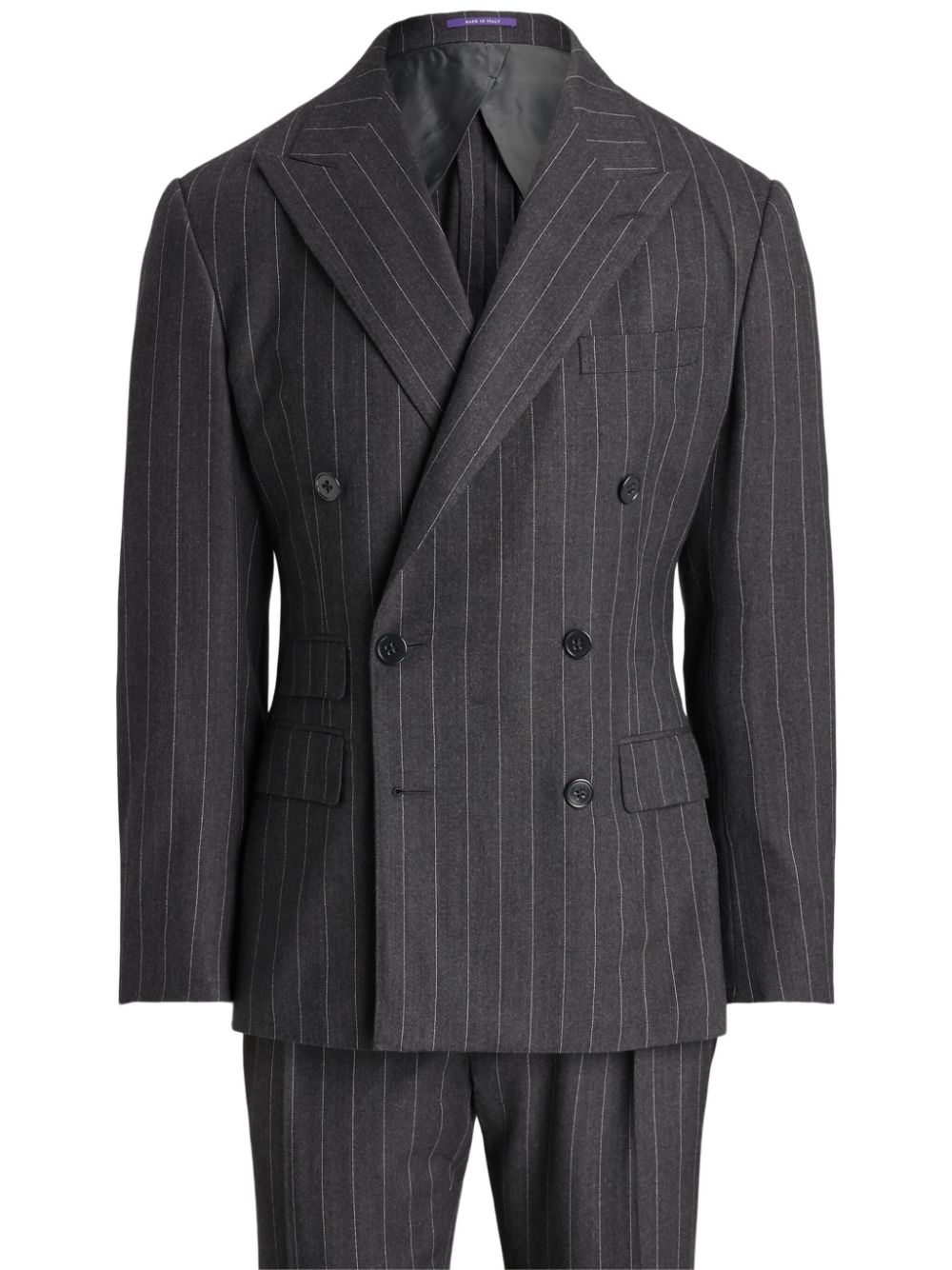 Ralph Lauren Purple Label pinstripe double-breasted suit - Grey von Ralph Lauren Purple Label