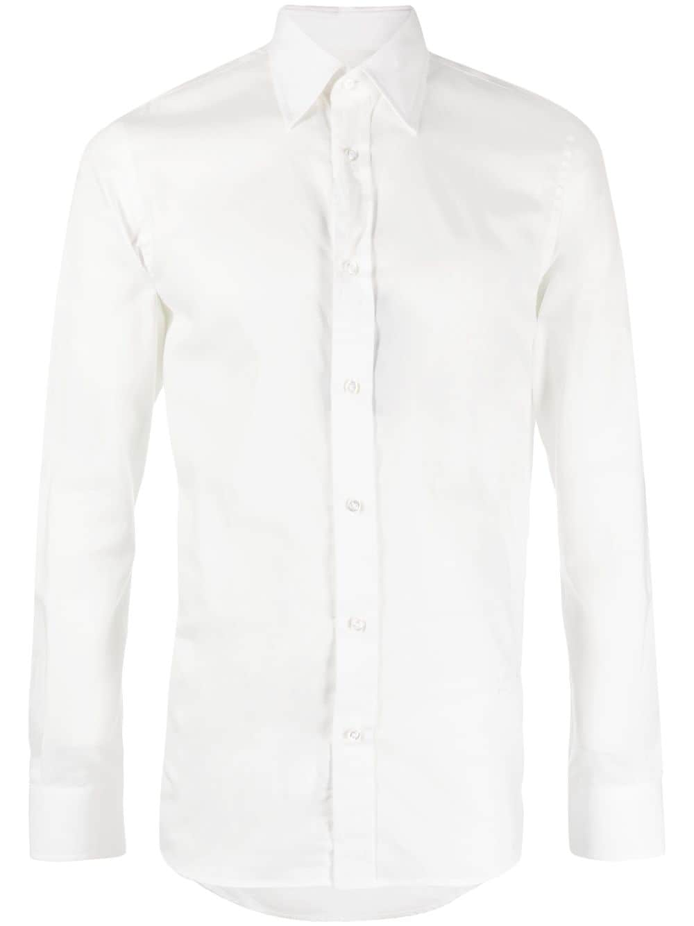 Ralph Lauren Purple Label plain long-sleeve cotton shirt - White von Ralph Lauren Purple Label