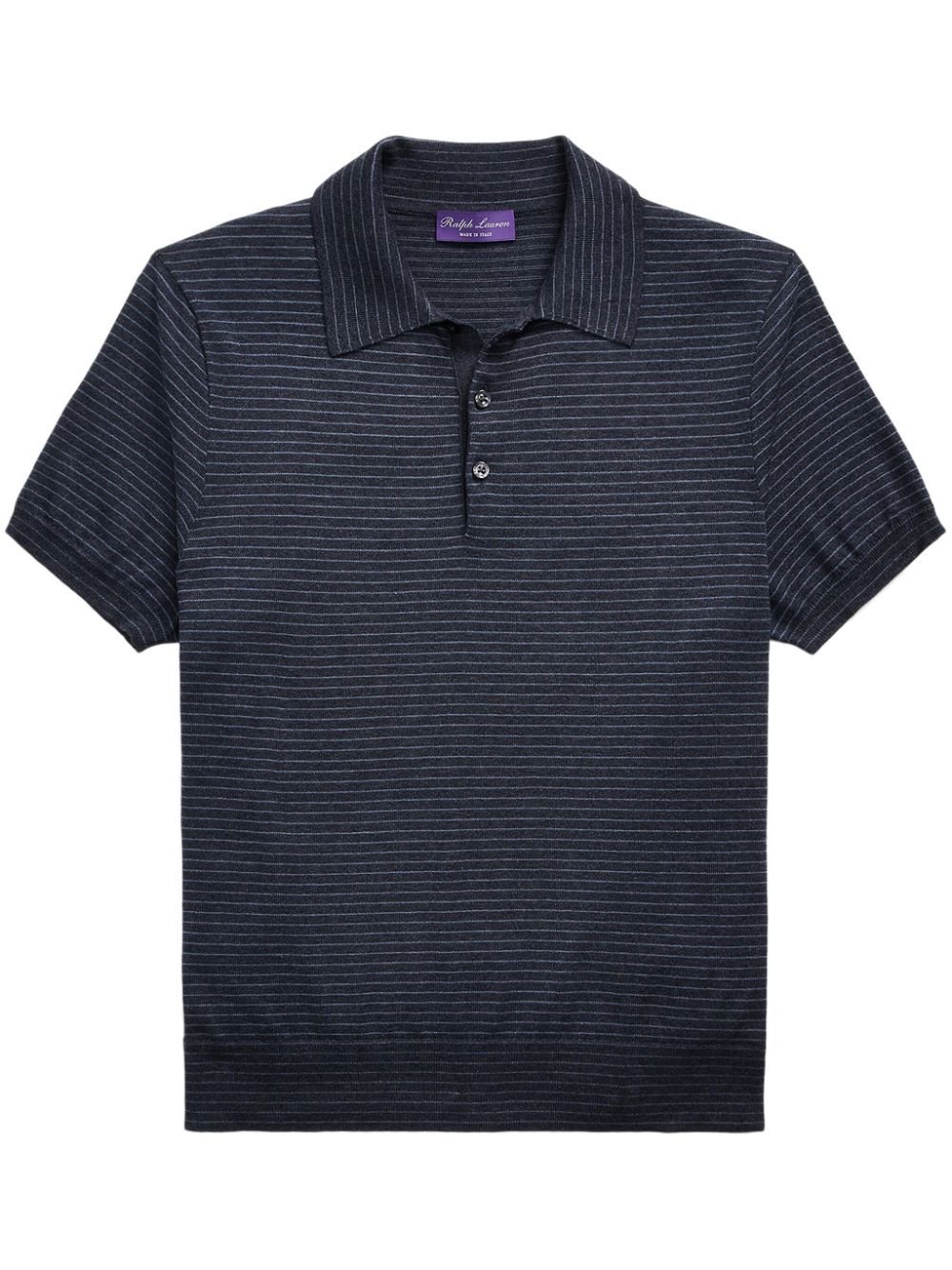 Ralph Lauren Purple Label stripe-print polo shirt - Blue von Ralph Lauren Purple Label