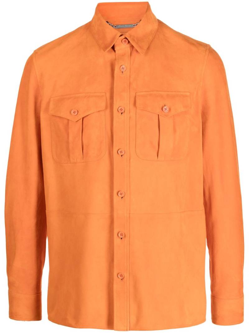 Ralph Lauren Purple Label suede shirt jacket - Orange von Ralph Lauren Purple Label