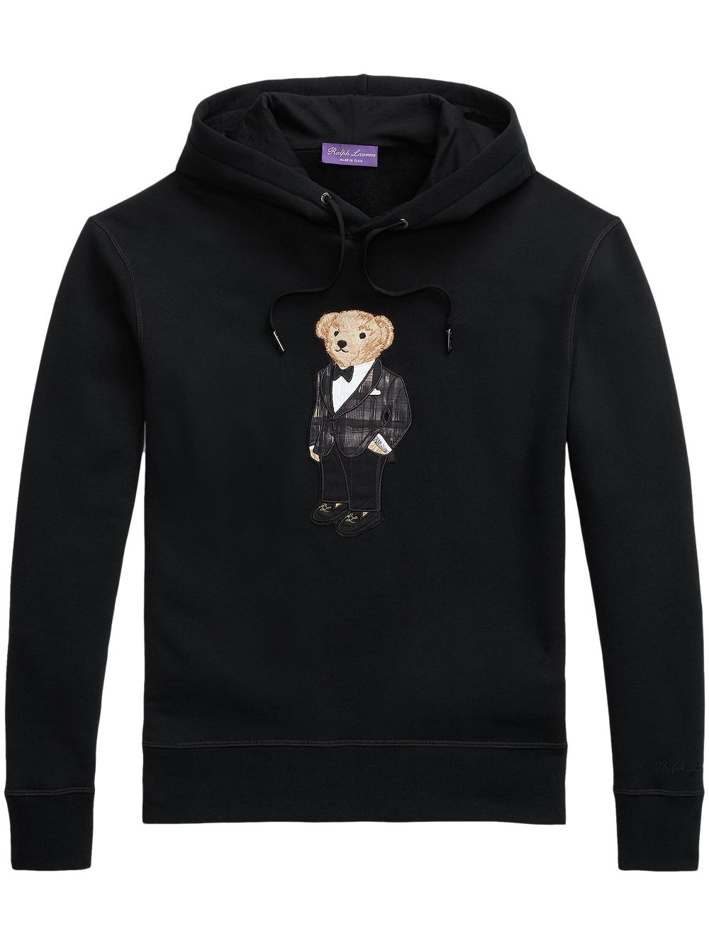 Ralph Lauren Purple Label teddy-bear motif drawstring hoodie - Black von Ralph Lauren Purple Label