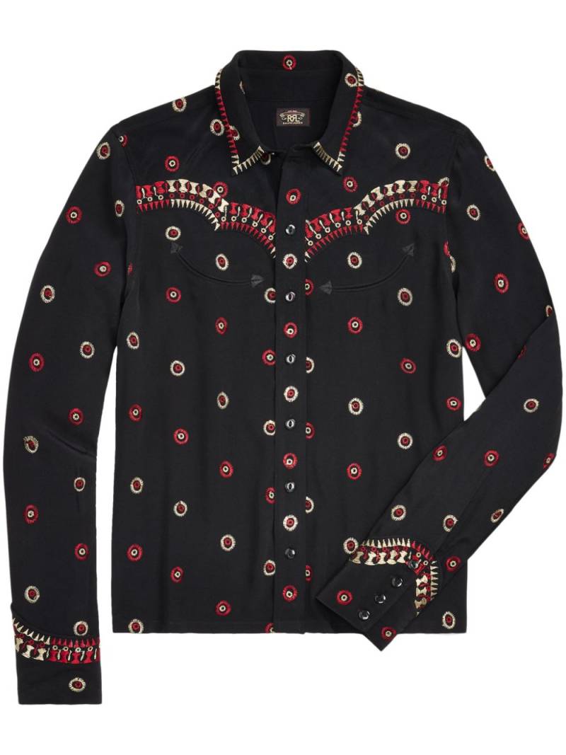 Ralph Lauren RRL Charlie graphic-print shirt - Black von Ralph Lauren RRL