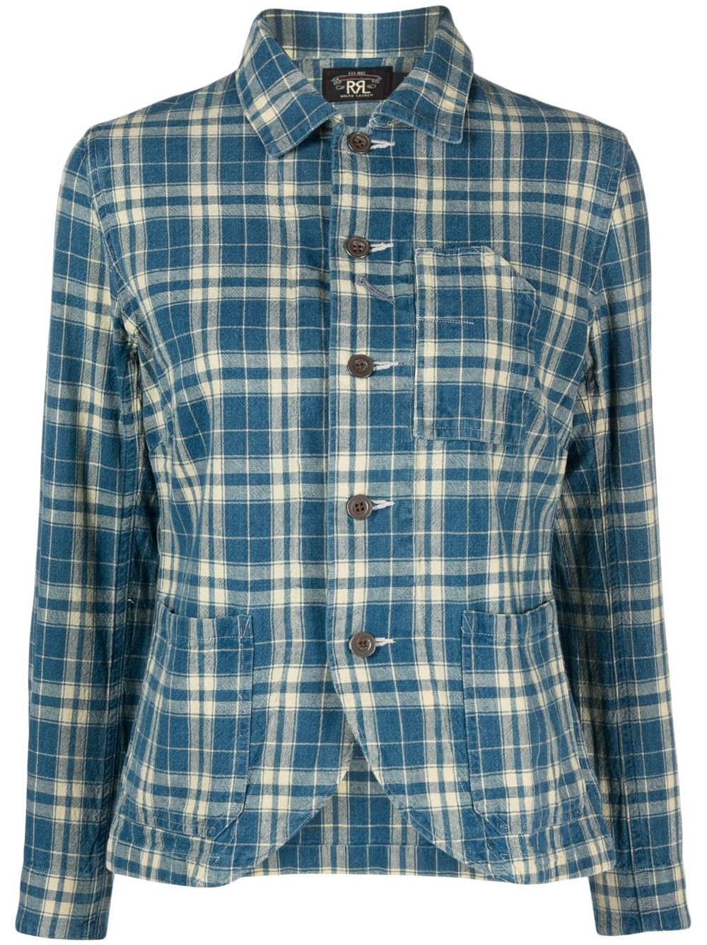 Ralph Lauren RRL Mabel plaid check-pattern shirt - Blue von Ralph Lauren RRL