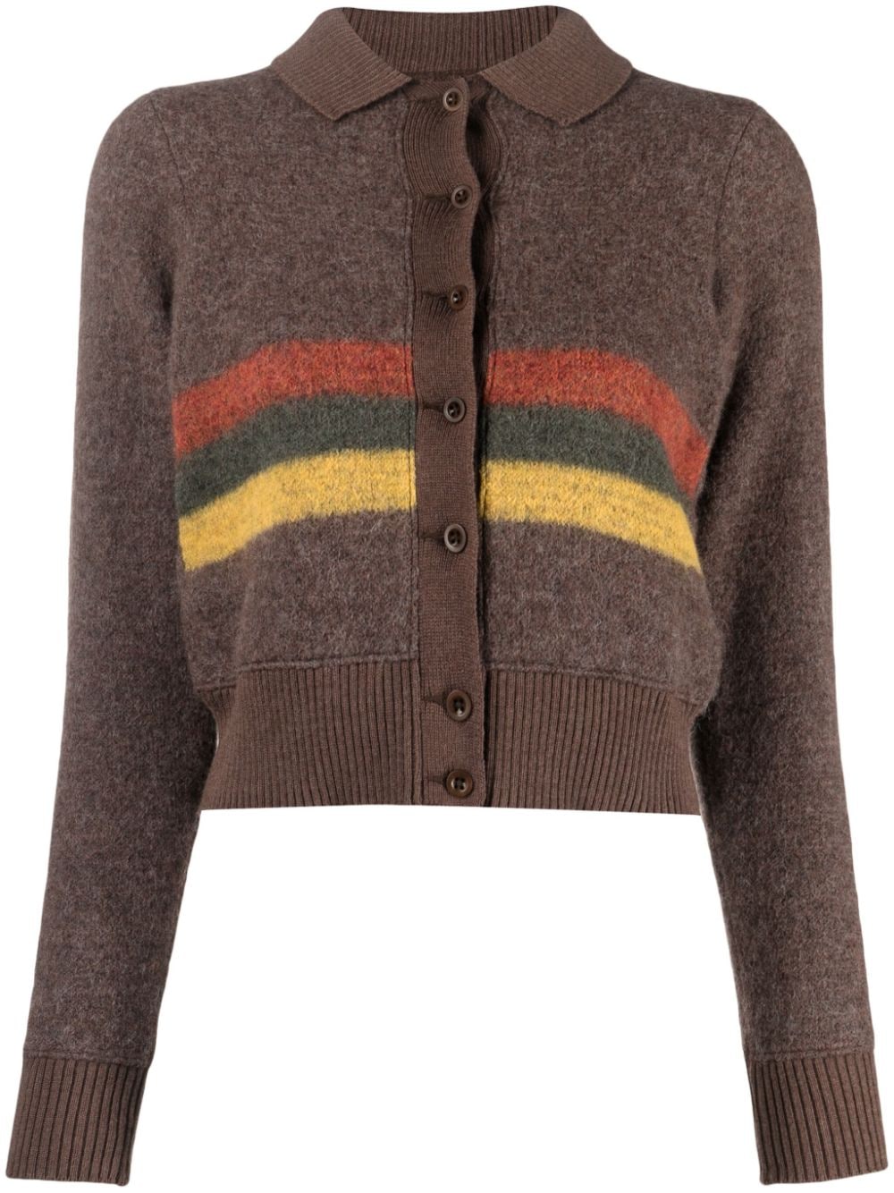 Ralph Lauren RRL Moira stripe-detailing cardigan - Brown von Ralph Lauren RRL