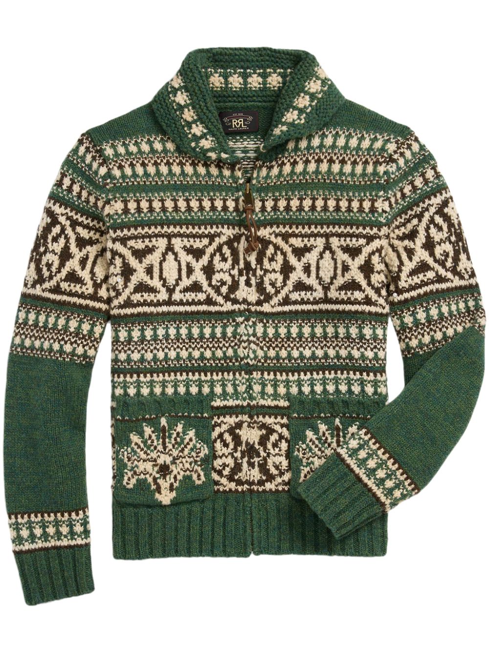 Ralph Lauren RRL SHAWL CARD-LONG SLEEVE-CARDIGAN - Green von Ralph Lauren RRL