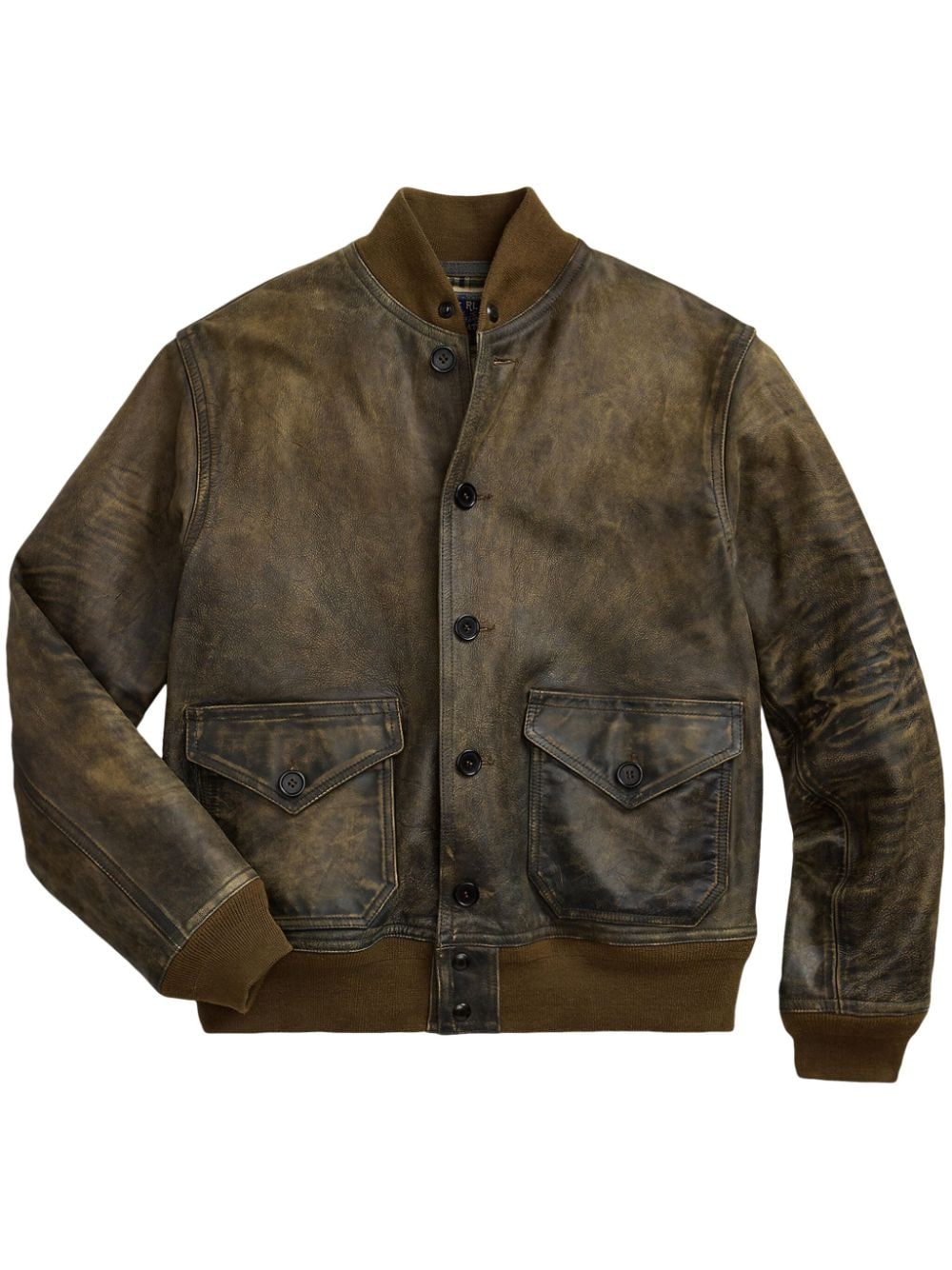 Ralph Lauren RRL Stanton distressed leather jacket - Brown von Ralph Lauren RRL