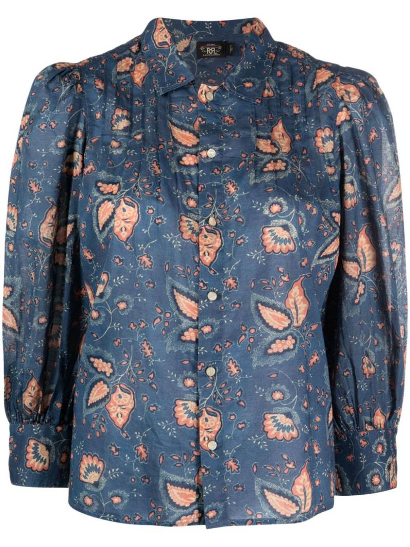 Ralph Lauren RRL Stefanie floral-print cotton shirt - Blue von Ralph Lauren RRL